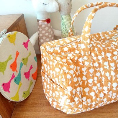 Taupe Leaves Duffle Bag Taupe Leaves Duffle Bag