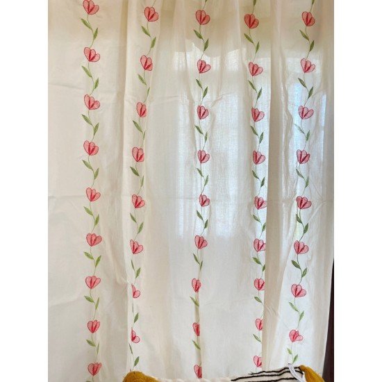 Tulip Embroidery Curtain