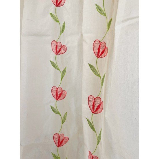 Tulip Embroidery Curtain