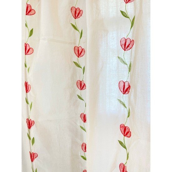 Tulip Embroidery Curtain