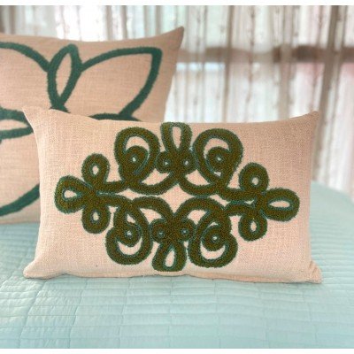 Retro Rectangle Embroidered Cushion  Retro Rectangle Embroidered Cushion