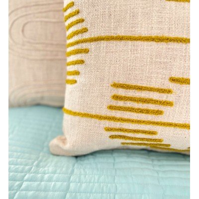 Abstract Mustard Embroidered Cushion  Abstract Mustard Embroidered Cushion