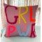 Girl Power Embroidered Cushion 