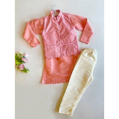 Rosette Art silk Embroidered Kurta Pajama Rosette Art silk Embroidered Kurta Pajama