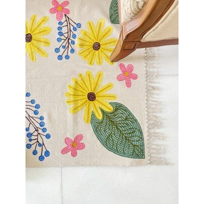 Sunflower multi Embroidery Rug Sunflower multi Embroidery Rug