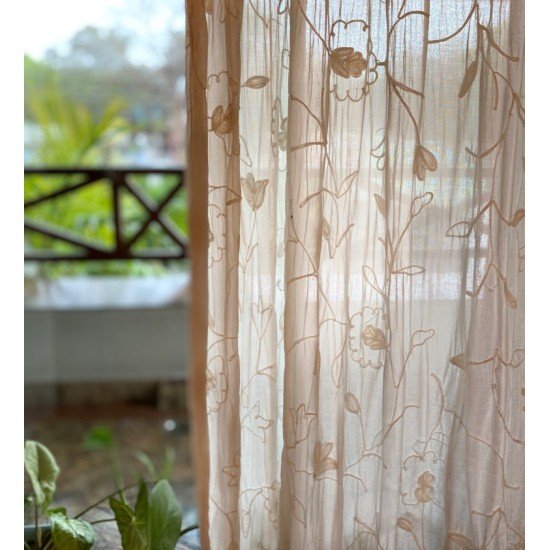 Flower Embroidery Curtain