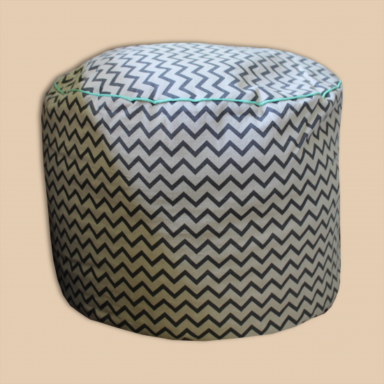 Zig Zag Pouf Stool