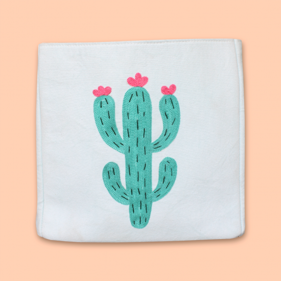 Cactus Embroidered Storage Bag