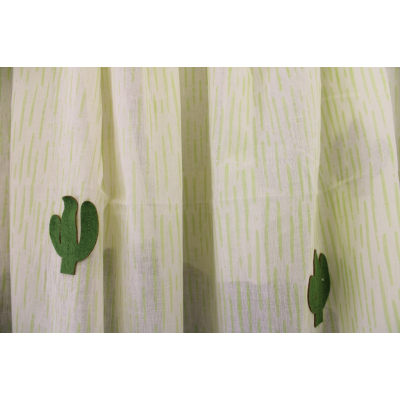 Printed cactus applique Curtain Printed cactus applique Curtain