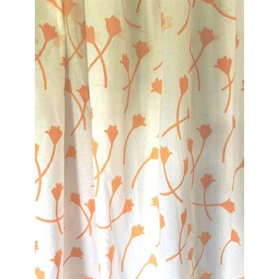 Salmon Orange Flower Curtain Salmon Orange Flower Curtain