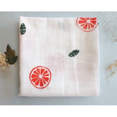 Orange Leaf Swaddle