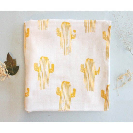 Mustard Cactus Swaddle