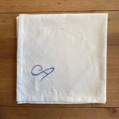 Embroidered Initials Napkins  (set of 6) Embroidered Initials Napkins  (set of 6)