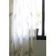 Azure Sage Leaf Embroidery Curtain