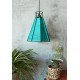 Woven Wire Hanging Lamp Blue