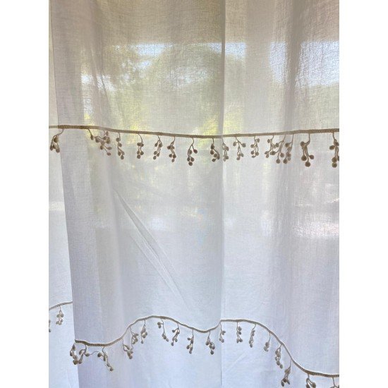 White Orchid Lace Curtain