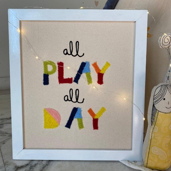 All play all day  Wall frame