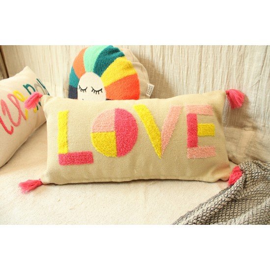 Love embroided Cushion