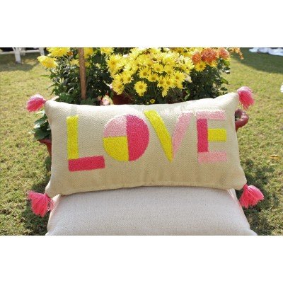 Love embroided Cushion