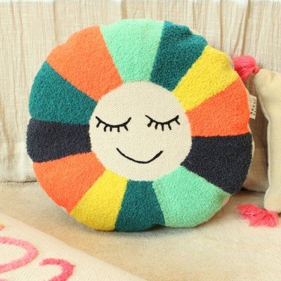 Colourful sun embroided Cushion
