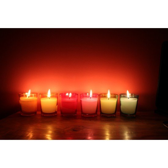 Scented Glass Candles (Set Of 6) Scented Glass Candles (Set Of 6)