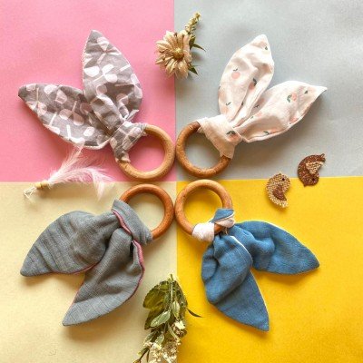 Grey bunny ear teether Grey bunny ear teether