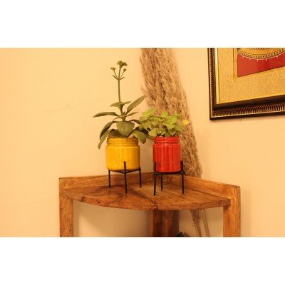 Glass planter with stand - Small