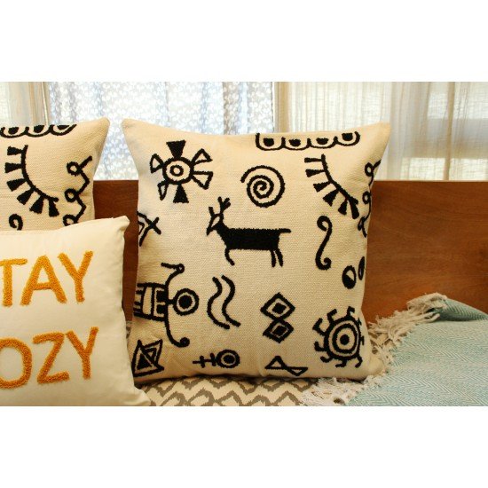 Black Tribal Cushion