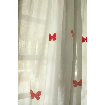 Butterfly applique Curtain With Embroidery Butterfly applique Curtain With Embroidery