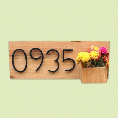 House Name Plate With Pot Holder House Name Plate With Pot Holder