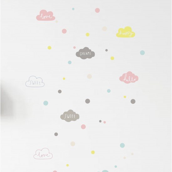 Cloud & Polka Wall Decal
