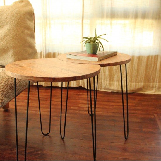 Round Side Nested table (Set of 2)