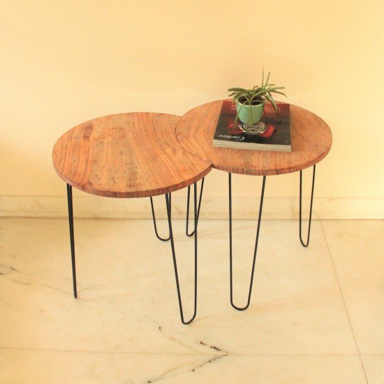 Round Side Nested table (Set of 2)