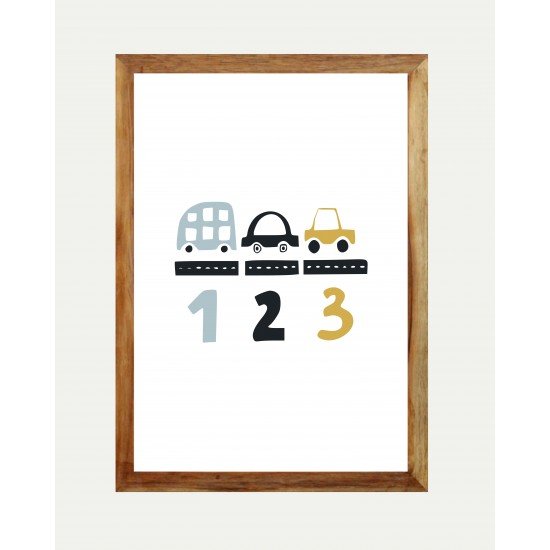 Cars 123 Wall Frame Cars 123 Wall Frame