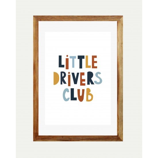 Little Driver's Club Wall Frame