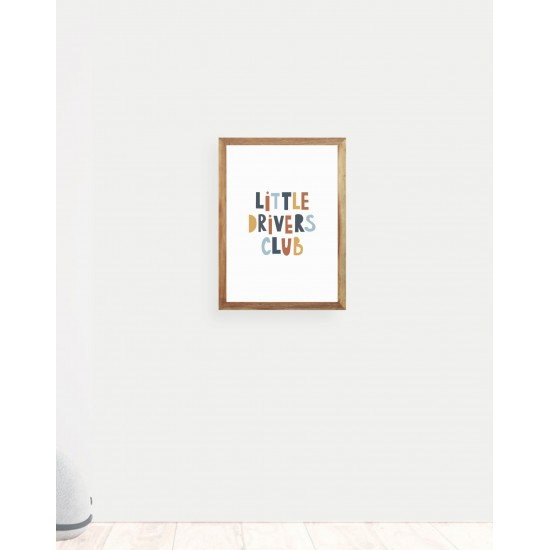 Little Driver's Club Wall Frame