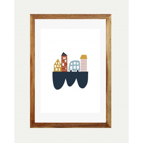 City Car Wall Frame City Car Wall Frame