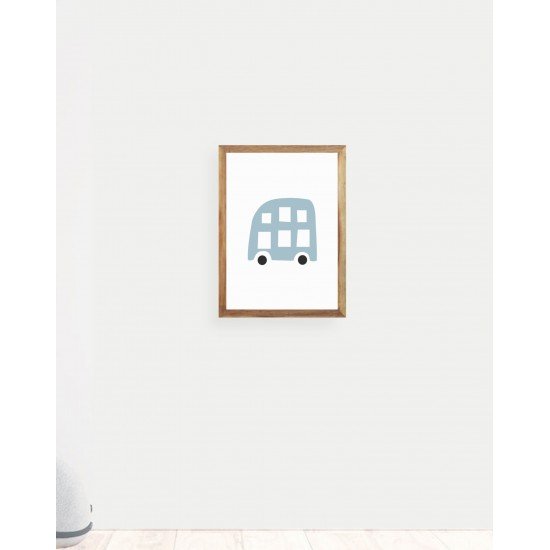 Blue Car Wall Frame Blue Car Wall Frame