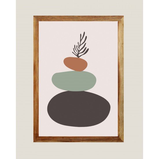 Abstract Pebbles Wall Frame
