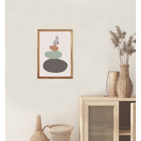 Abstract Pebbles Wall Frame