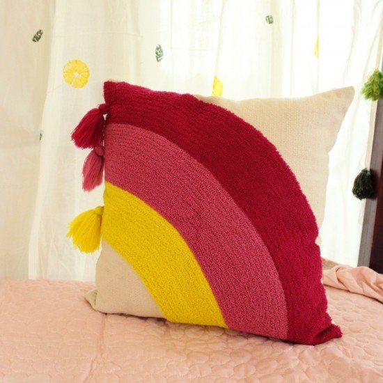 Rainbow embroidered Cushion set