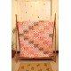 Pink Patchwork Block Printed Quilt Single Bed