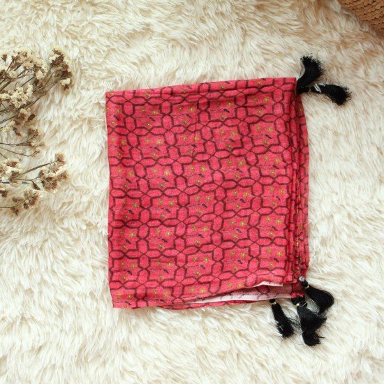 Floral red women Scarf
