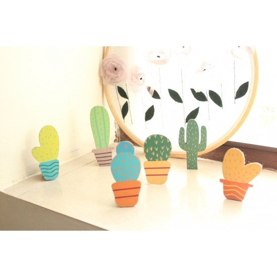 Orange Pot Cactus Wall Hook