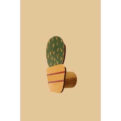 Green Pot Cactus Wall Hook Green Pot Cactus Wall Hook