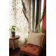 Flower Embroidery Curtain Brown