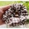 Brown Gingham Scrunchie