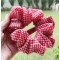 Orange Gingham Scrunchie 