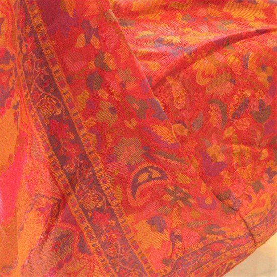 Red Kani floral Multicolour Stole