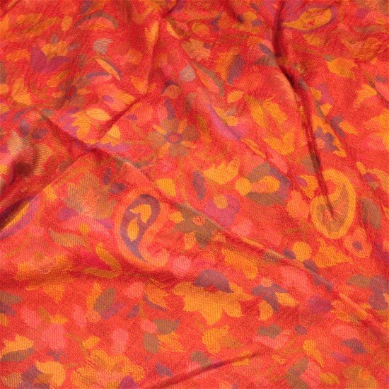 Red Kani floral Multicolour Stole